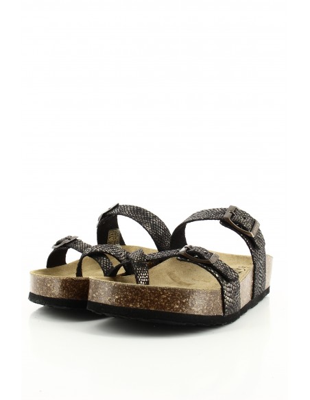 Plakton - Mules Femme Cp Bombay Serpent - 341032-NEGRO 2