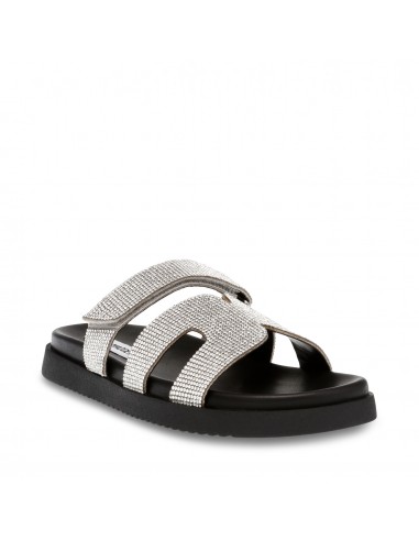 Steve Madden - Mules Femme Missile-r Cuir Strass Argenté SM11003029-968