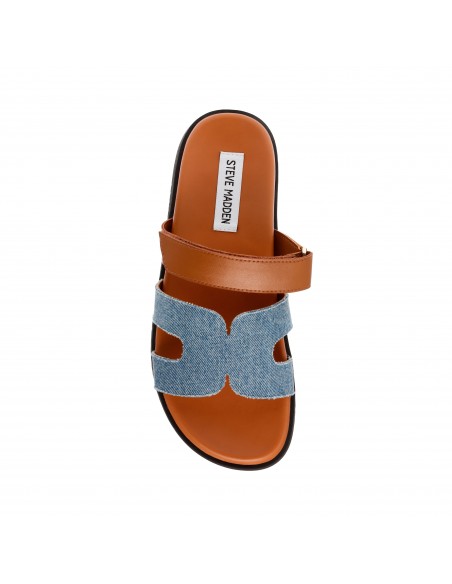 Steve Madden Mules Femme Missile Jean/Marron Cuir SM11003028-467