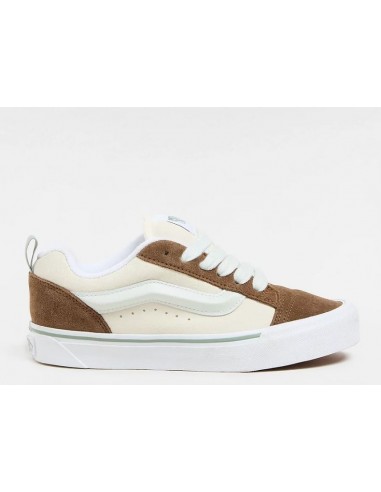 Sneakers Femme Vans Ua Knu Skool Marron Et Beige En Toile