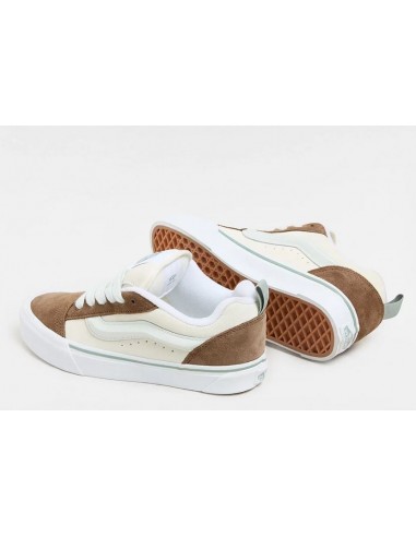 Sneakers Femme Vans Ua Knu Skool Marron Et Beige En Toile