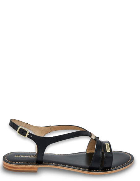 Sandales Plates Femme Les Tropeziennes par M.Belarbi HAMOON NOIR Cuir