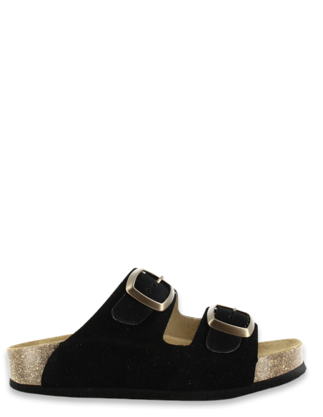 Plakton Mules Femme Cp Beta Square Noir Cuir 340010-NEGRO