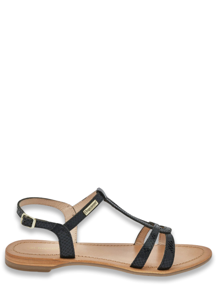 Sandales Plates Femme Les Tropeziennes par M.Belarbi HACKLIO NOIR-SERP Cuir