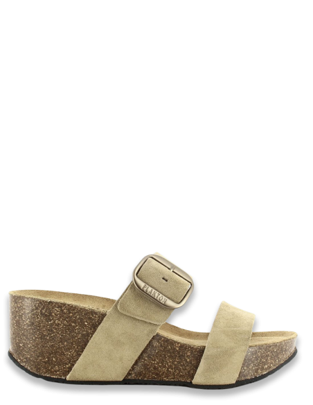 Plakton - Mules Compensées So Rock Cuir Beige 873004-106X