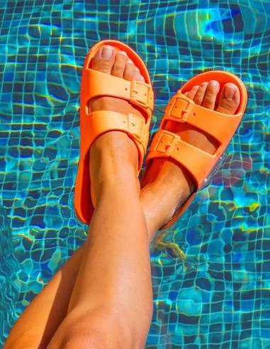 Cacatoes - Claquettes Femme Bahia Women Orange Fluo 1004043W