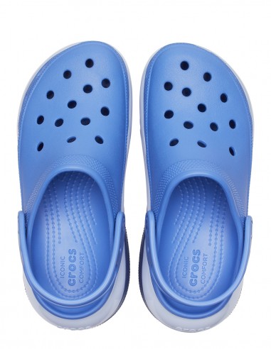 CROCS - Sabots Compensés Femme - Mega Crush Clog emb Bleu - 207988-4ON