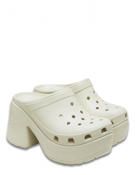 CROCS - Sabots à talons Femme - Siren Clog Bone Blanc - 208547-2Y2