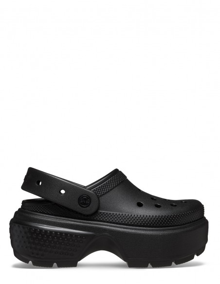 CROCS - Sabots Compensés Femme Stomp Clog Blk Noir - 209347-001