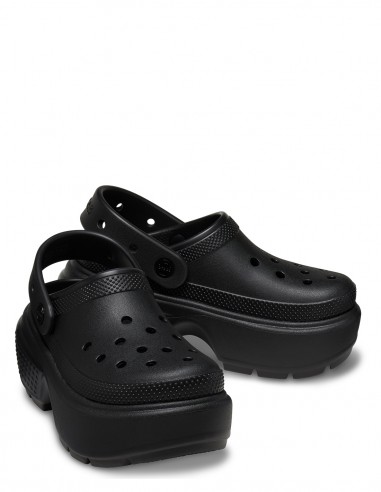 CROCS - Sabots Compensés Femme Stomp Clog Blk Noir - 209347-001