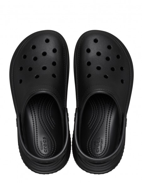 CROCS - Sabots Compensés Femme Stomp Clog Blk Noir - 209347-001