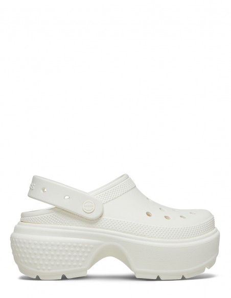 CROCS - Sabots Compensés Femme Stomp Clog Chk Blanc - 209347-0WV