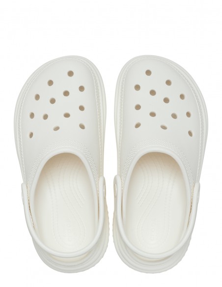 CROCS - Sabots Compensés Femme Stomp Clog Chk Blanc - 209347-0WV