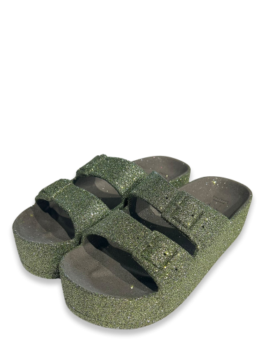 Sandales Compensées Femme - Cacatoès Caipinha Glitter Women Kaki - 1000CG125W