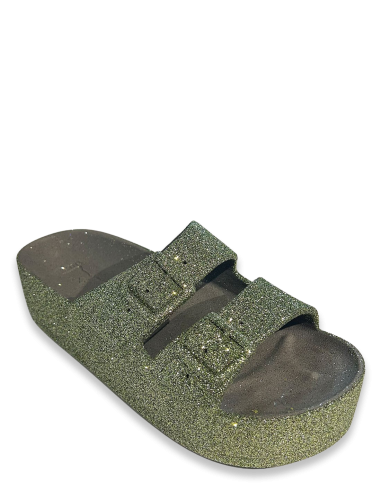 Sandales Compensées Femme - Cacatoès Caipinha Glitter Women Kaki - 1000CG125W