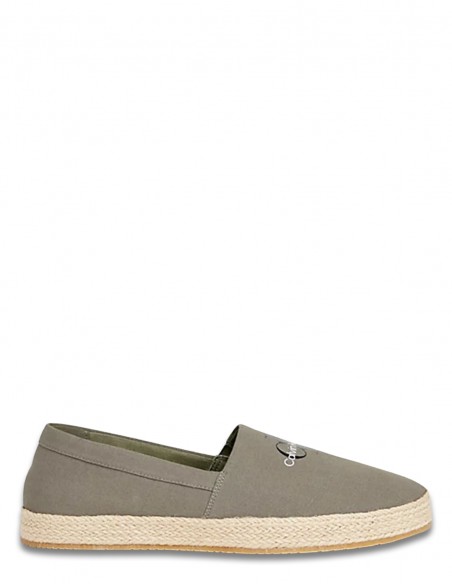 Espadrille Homme Calvin Klein YM00935-0IH en Toile Olive - Style Détente Élégant et Confort Léger
