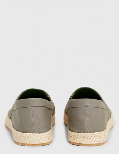 Espadrille Homme Calvin Klein YM00935-0IH en Toile Olive - Style Détente Élégant et Confort Léger