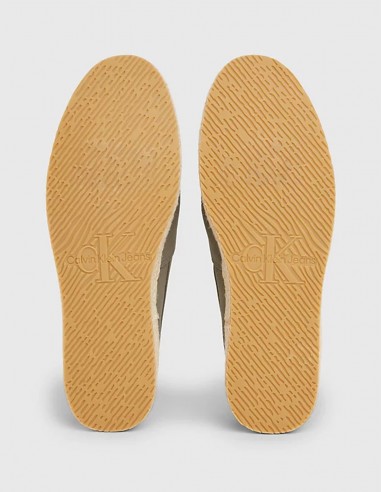 Espadrille Homme Calvin Klein YM00935-0IH en Toile Olive - Style Détente Élégant et Confort Léger