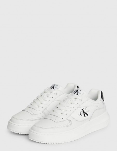 Baskets femme Calvin Klein Chunky Cupsole Low Blanches YW01410-01W
