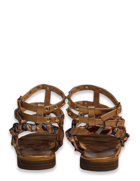 Kharisma - Sandales plates Femme - 7261 Laminato Rosa Oro Marron - MATHILDE ROSAORO