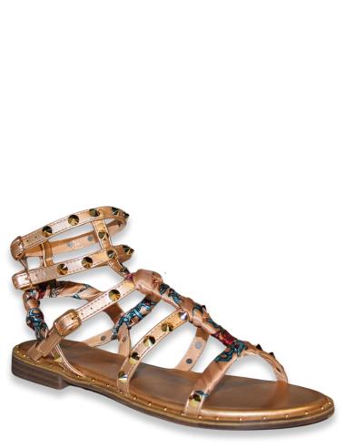 Kharisma - Sandales plates Femme - 7261 Laminato Rosa Oro Marron - MATHILDE ROSAORO