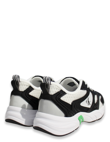 Baskets de ville homme Calvin Klein retro tennis low noir/blanc/vert YM00931-0GJ
