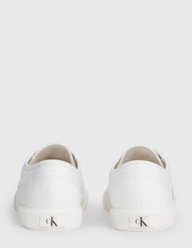 Baskets de ville homme Calvin Klein Ess Vulcanized Low toile blanc YM00306-YBR