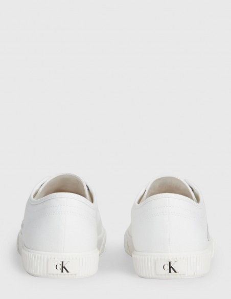 Baskets de ville homme Calvin Klein Ess Vulcanized Low toile blanc YM00306-YBR