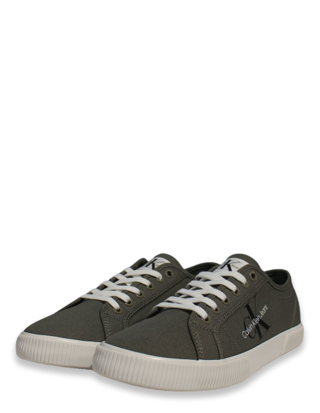 Baskets de ville homme Calvin Klein Ess Vulcanized Low toile olive YM00306-0IH