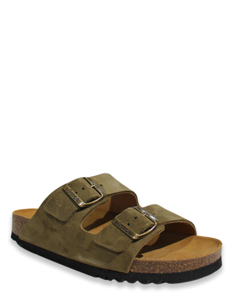 Mules Femme Scholl Josephine Kaki En Daim - F300501147