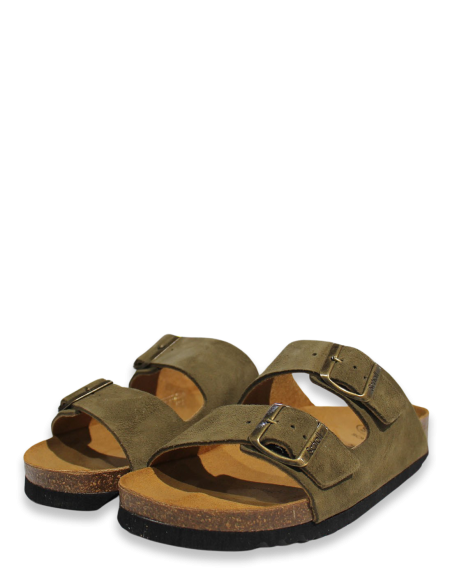 Mules Femme Scholl Josephine Kaki En Daim - F300501147