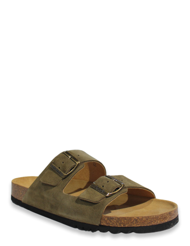 Mules Homme Scholl Julien En Daim Kaki - F300741147