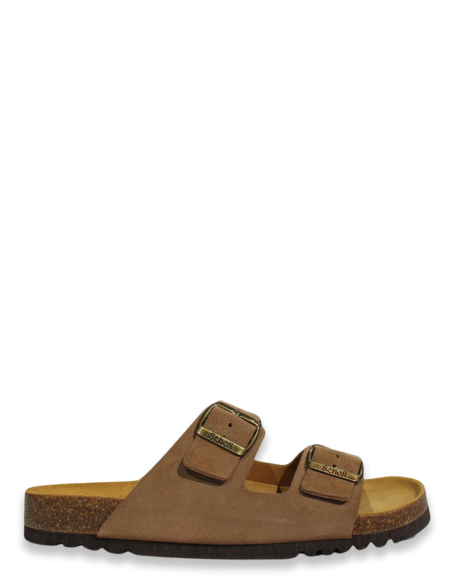 Mules Homme Scholl Julien En Daim Taupe - F300741062