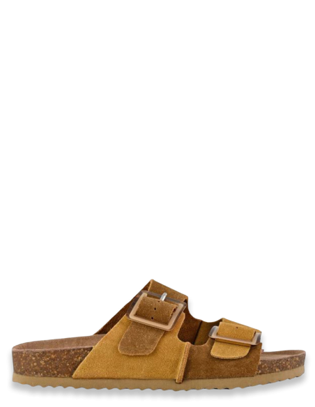 Sandales en Suède Marron à Brides Ajustables – Confort Naturel