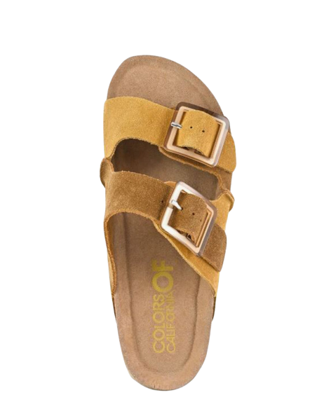 Sandales en Suède Marron à Brides Ajustables – Confort Naturel