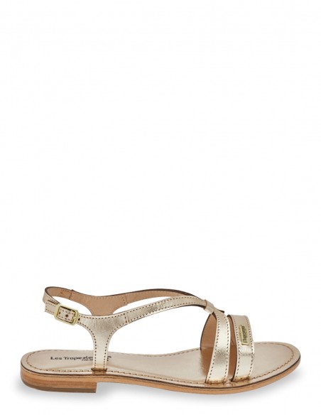 Les Tropeziennes par M. Belarbi - Sandales Plates Femme Hamoon Doré Cuir - HAMOON OR