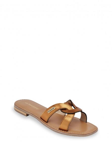 Les Tropeziennes par M. Belarbi - Mules Femme Hanita Cuir - HANITA ORANGE METALL