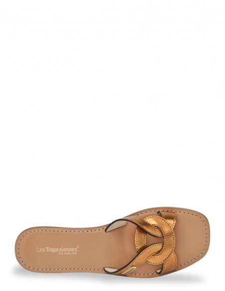 Les Tropeziennes par M. Belarbi - Mules Femme Hanita Cuir - HANITA ORANGE METALL