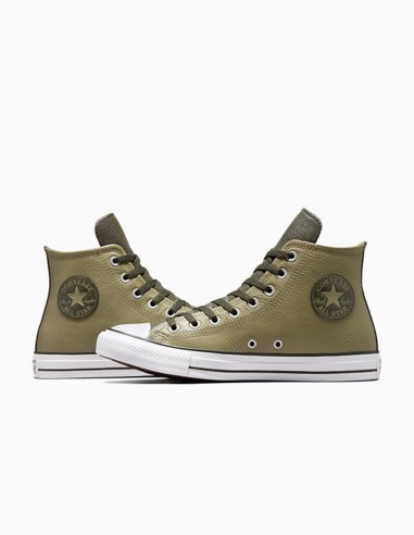 Sneakers Montantes Converse Homme Ctas Hi Kaki En Cuir - A06571C