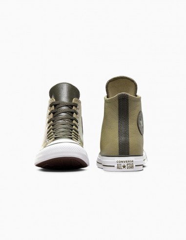 Sneakers Montantes Converse Homme Ctas Hi Kaki En Cuir - A06571C