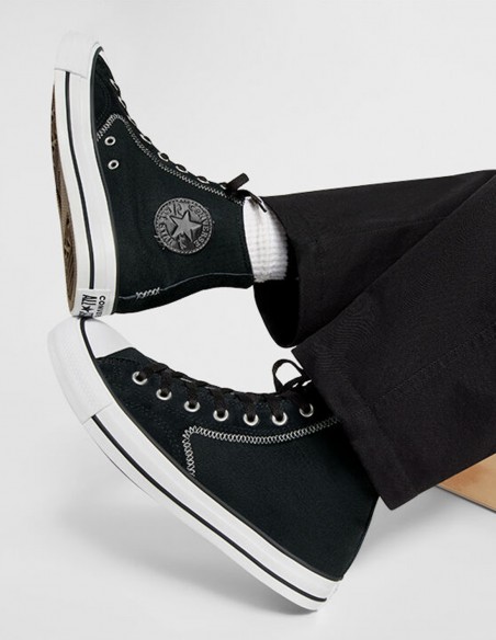 Sneakers Montantes Converse Homme Ctas Hi Noir En Toile - A08186C