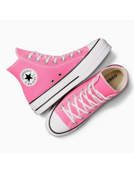 Sneakers Montantes Converse Femme Ctas Lift Hi En Toile Rose - A08216C