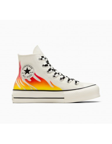 Sneakers Montantes Converse Femme Ctas Lift Hi Blanc Cassé En Toile