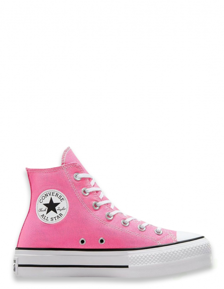 Sneakers Montantes Converse Femme Ctas Lift Hi En Toile Rose - A08216C
