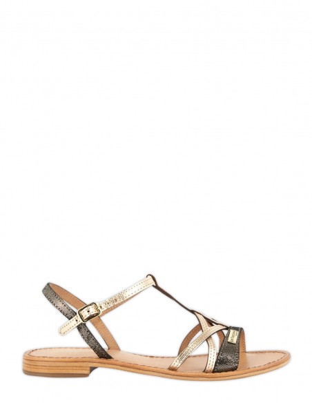 Sandales - Les Tropéziennes par M.Belarbi - Hironela Cuir Noir Iriseo