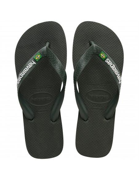 Havaianas - Tongs Homme - Brasil Logo Vert Olive - 4110850.5983