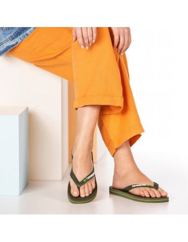 Havaianas - Tongs Homme - Brasil Logo Vert Olive - 4110850.5983