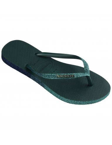 Havaianas - Tongs Femme - Slim Sparkle II Bleu Canard - 4146093.5266