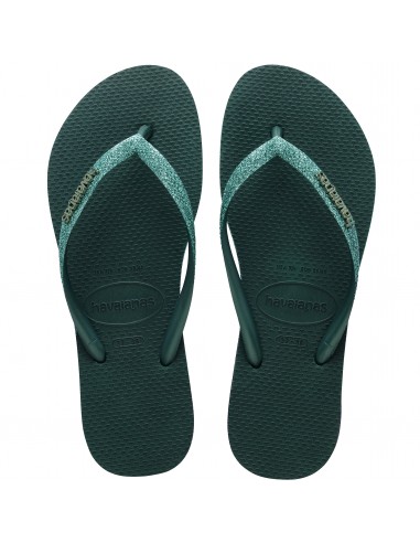 Havaianas - Tongs Femme - Slim Sparkle II Bleu Canard - 4146093.5266