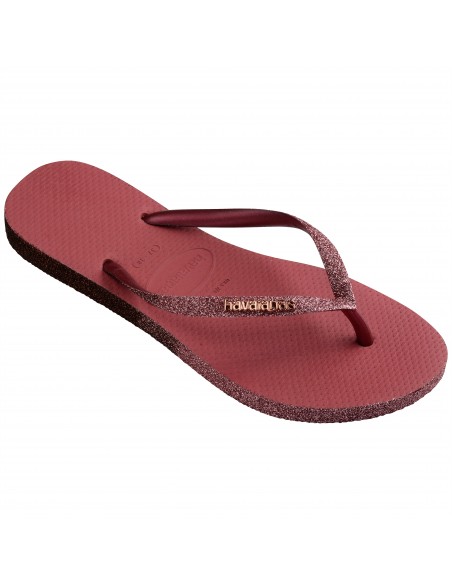 Havaianas - Tongs Femme Slim Sparkle Rose Foncé - 4146093.5190